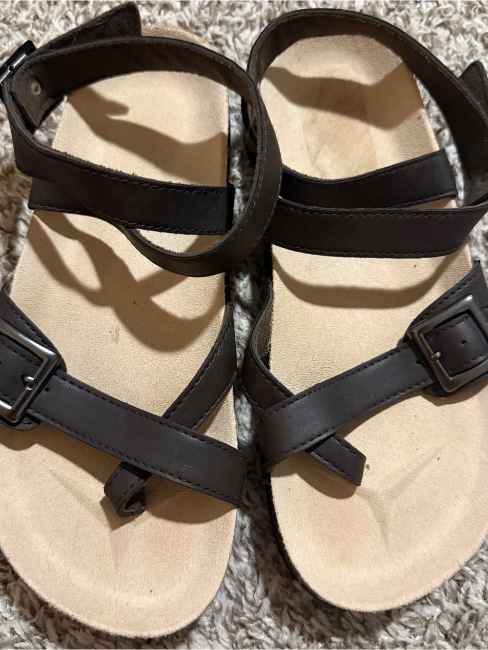 Women Minerva Molded Footbed EVA Sole Criss Cross Strap Boho Slide - Picture 3 of 5